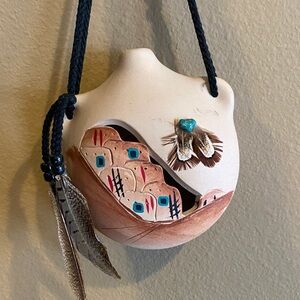 Handcrafted Navajo pottery Canteen Wall Hanging